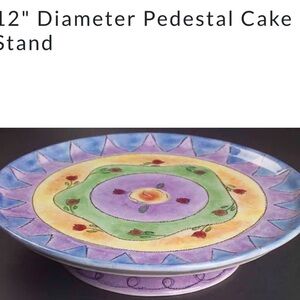 The Sweet Shoppe  Footed  Ceramic Cake Stand by Sango Collectible Discontinued